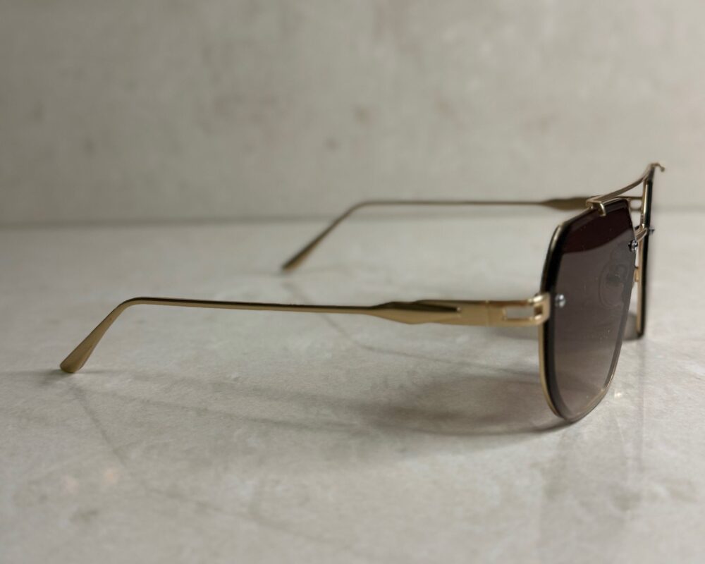 OKULARY PRZECIWSŁONECZNE UNISEX ZŁOTE - obrazek 2